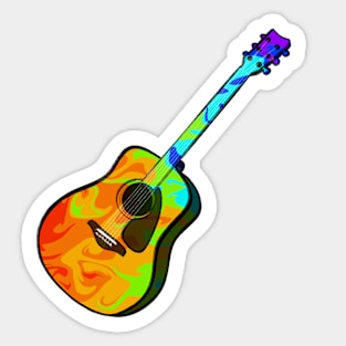 Groovy Guitar Sticker